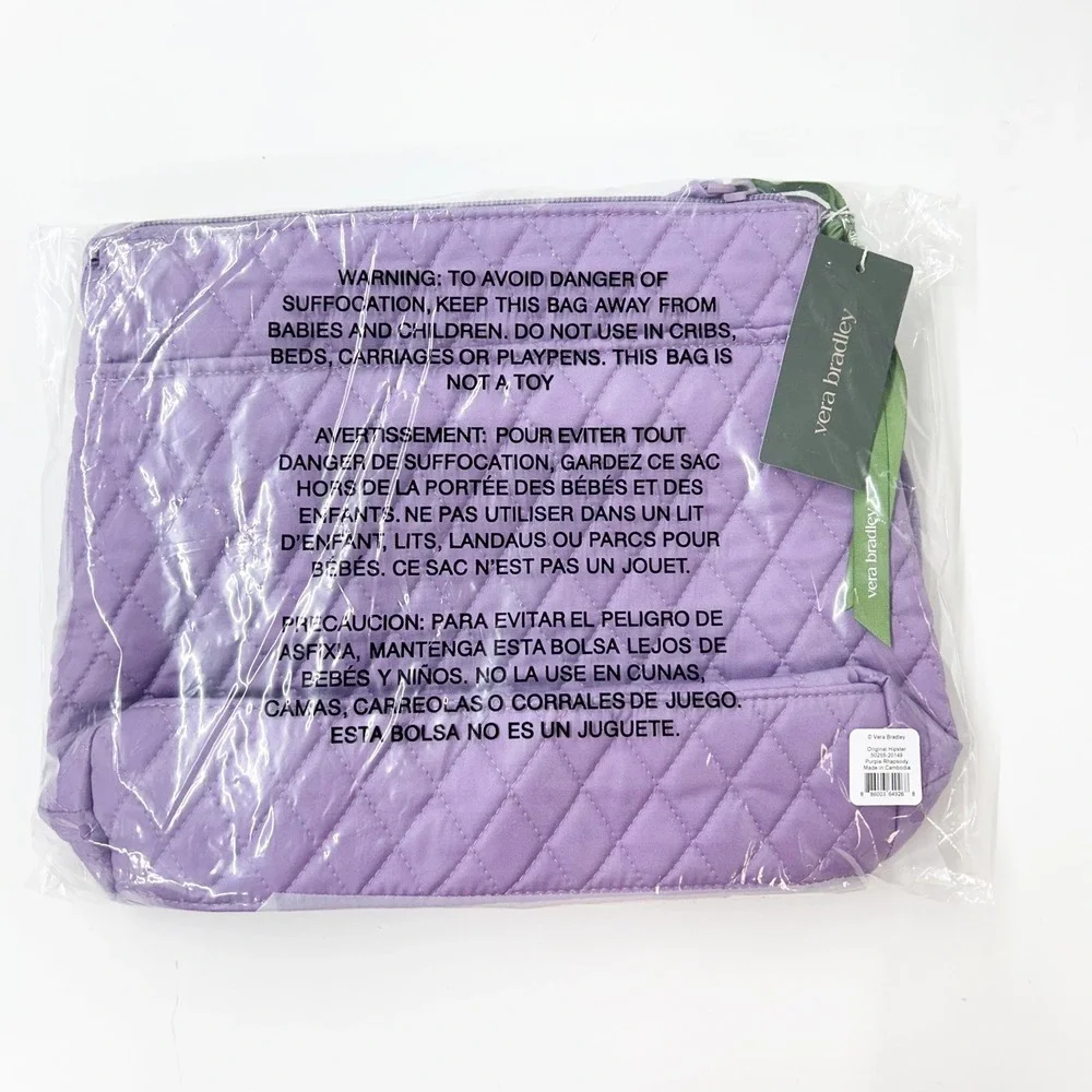 NEW Vera Bradley Original Hipster‎ Crossbody Bag Purple Rhapsody Quilted Purse